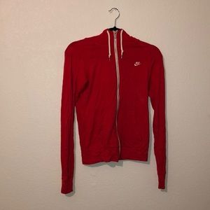 Nike zip-up mock neck hoodie